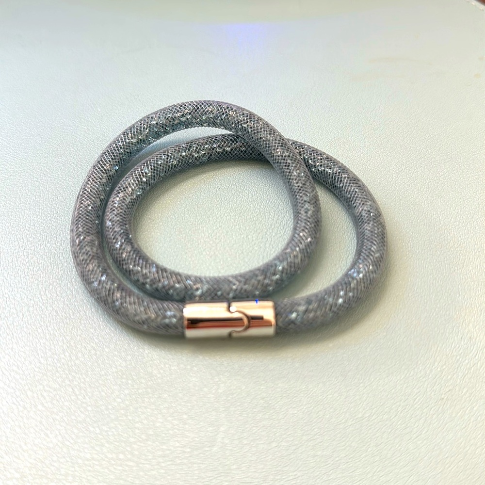 Midnight Blue Swarovski Stardust Double Wrap Bracelet